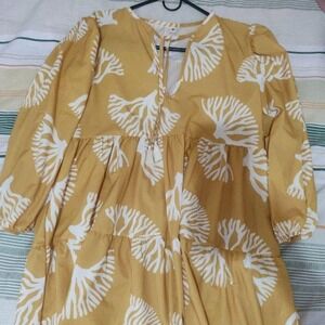 Short yellow floral dress